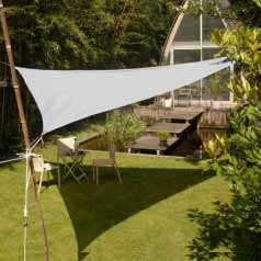 Triangular waterproof sun canopy - light grey